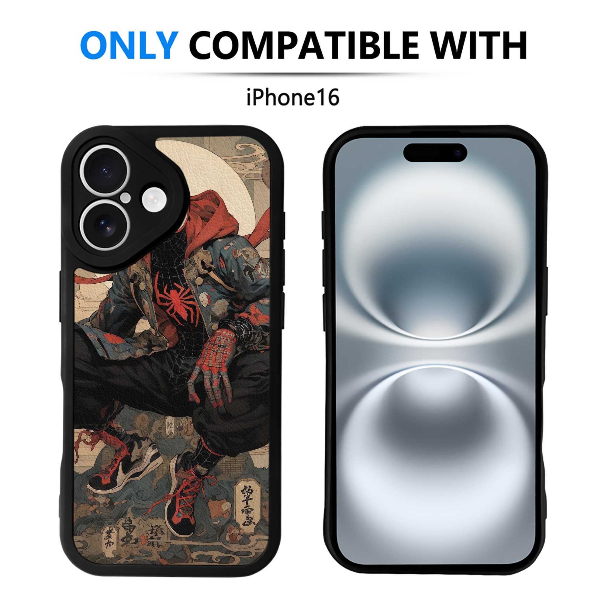 Spider Man スパイダーマン 【iPhone 16シリーズ対応】シリコンスマホケース（レザー調） 材質：シリコン